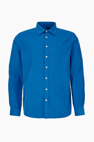 Mens Cobalt Blue Cord Shirt