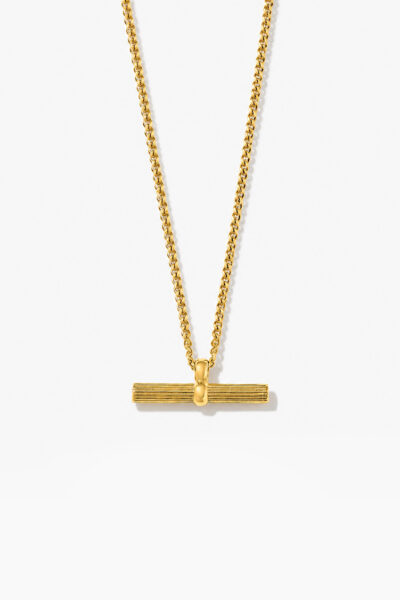 Ezra Gold T-Bar Necklace