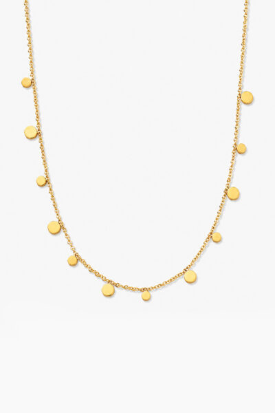Flutter Gold Disk Necklace