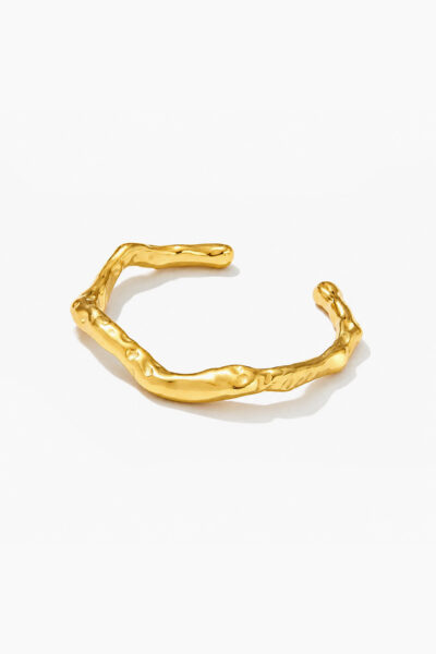 Nazare Wave Gold Bangle