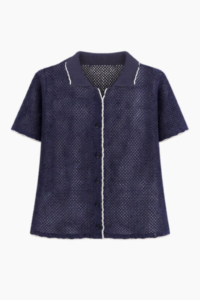 Molly Navy Collar Shirt