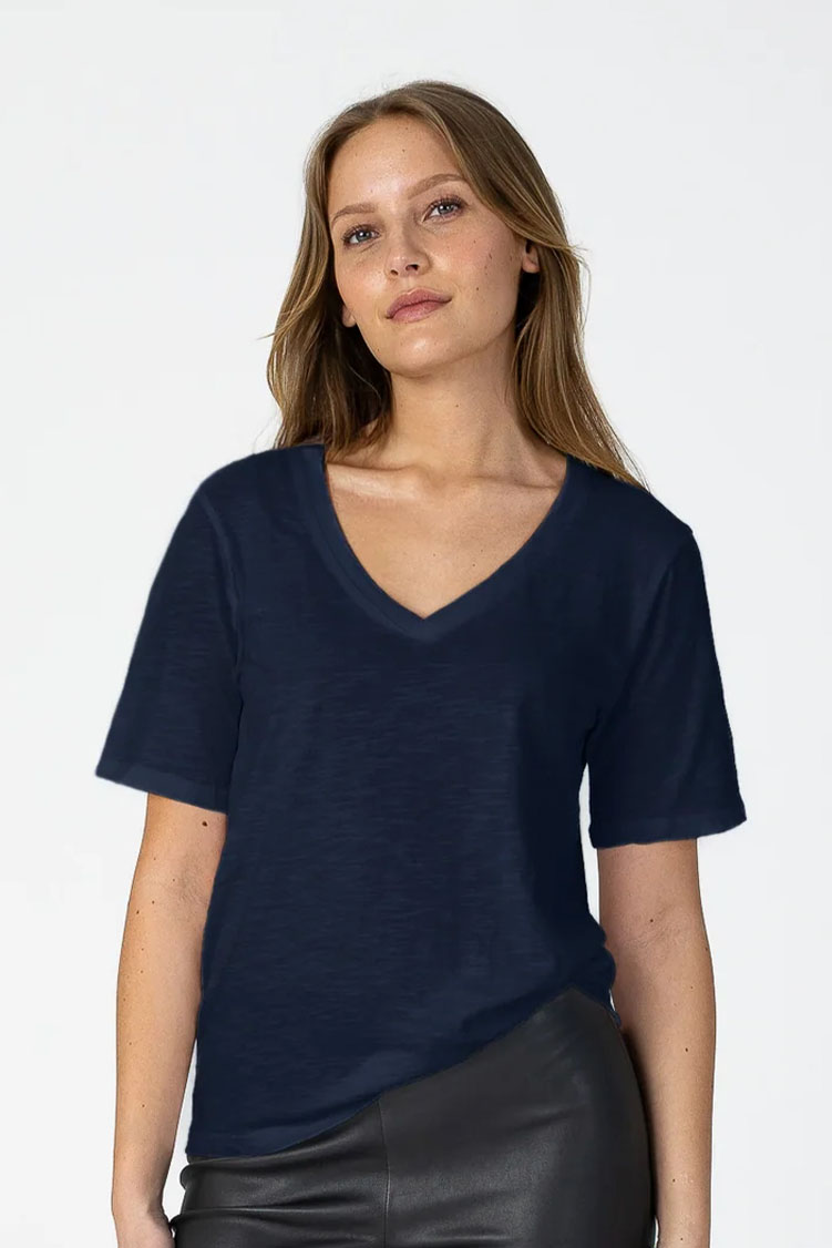 Night Sky Blue Short Sleeve Top - Image 2