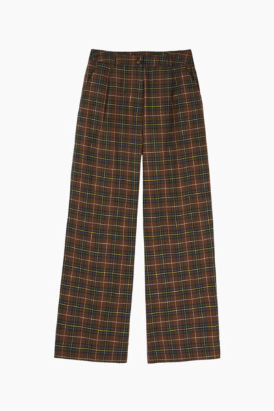 Flannel Boreal Wide Checked Trousers