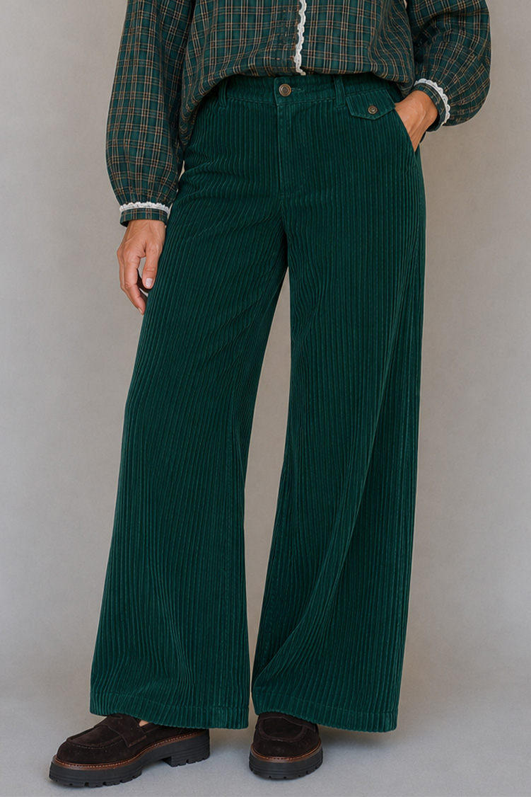 Forest Wide Corduroy Trousers - Image 2