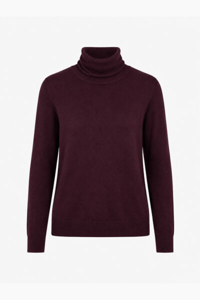Burgundy Aliz Polo Neck