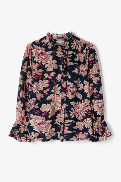 Navy Monday Blouse