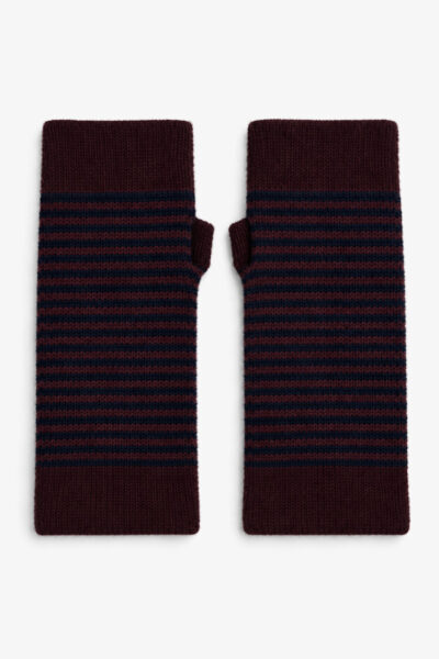 Burgundy Striped Glove