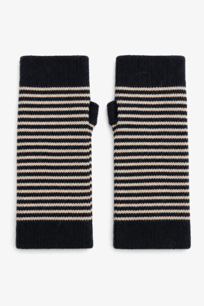 Navy Striped Glove