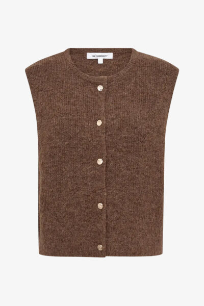 Jaide Brown Vest Knit