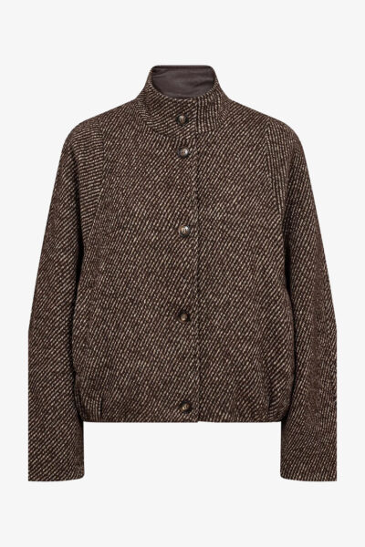 Sacha Dark Brown Balloon Jacket