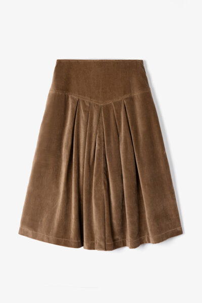 Lancaster Taupe Velvet Skirt