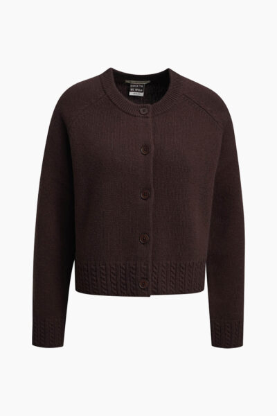 Dark Chocolate Cable Cardigan