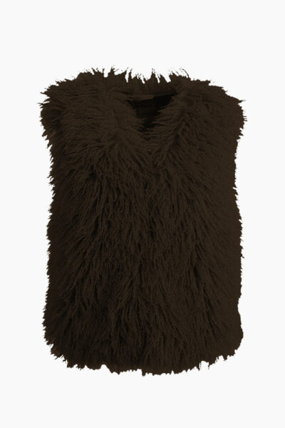 Dark Chocolate Faux Fur Vest
