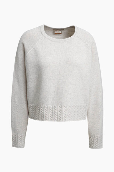 Oat Milk Cable Pullover