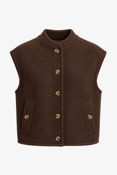 Dalia Chocolate Boxy Gilet