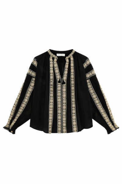 Rose Dantelle Black Blouse