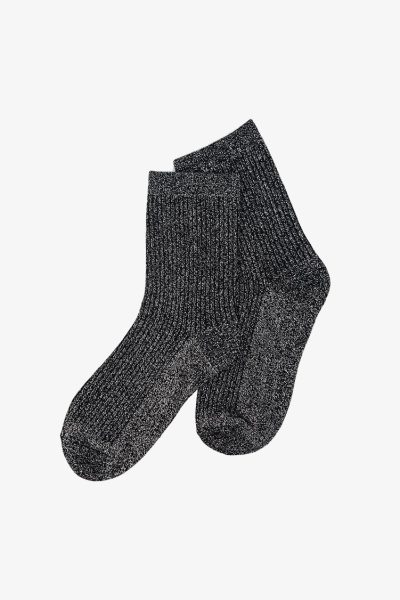 Black Glitter Socks