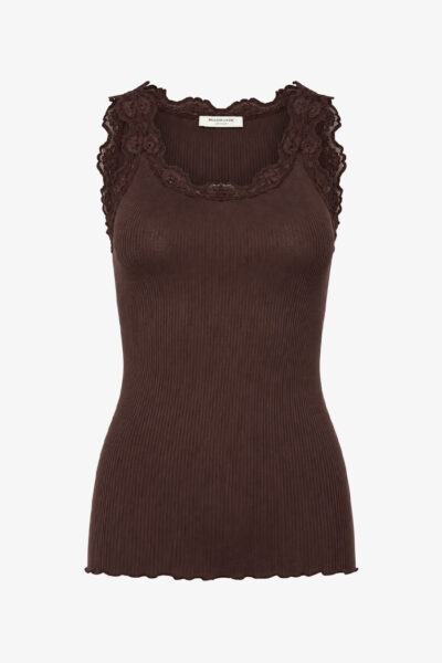 Babette Mole Silk Top With Lace