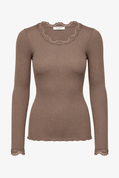 Babette Walnut Lace Long Sleeve Top